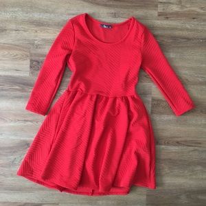 Cute slimming red dress